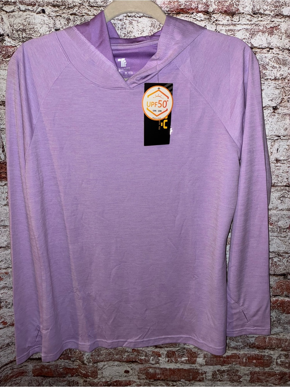 Women's Lavender Hooded Long-Sleeve Pullover by RBX